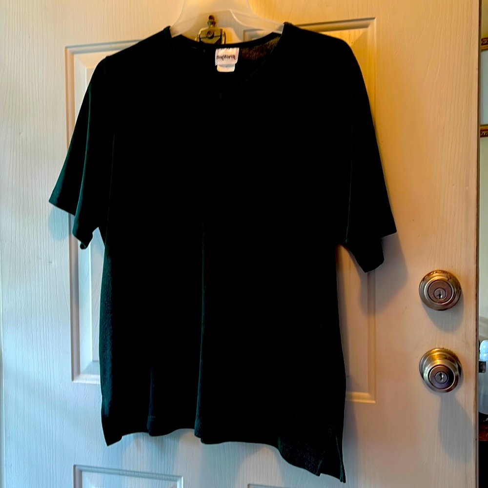 BonWorth size XL short sleeve top dark green